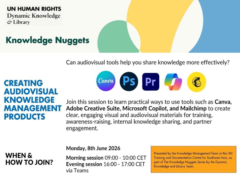 OHCHR Workshop: Creating Audio Visual Products